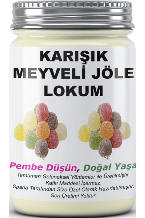 SPANA Karışık Meyveli Jöle Ev Yapımı Katkısız Lokum  330 gr
