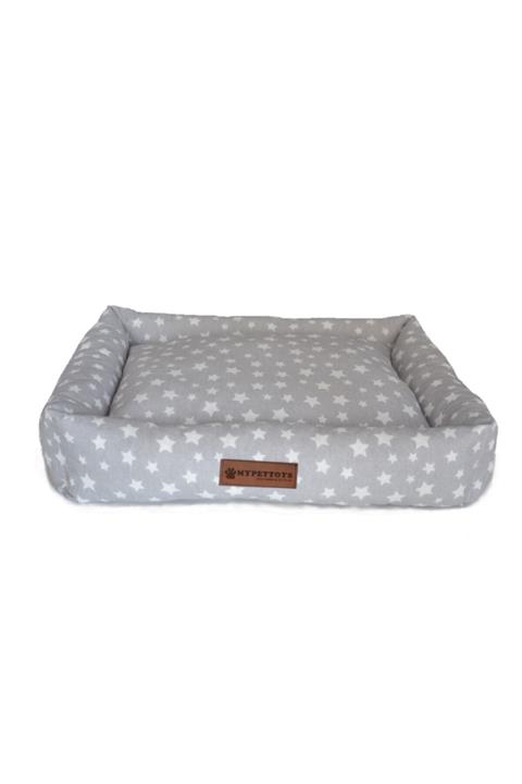 MYPETTOYS Stars Kedi Köpek Yatağı 50x60x14 Cm Gri