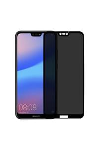 EPRO Huawei P20 Lite Siyah Gizlilik Filtreli Privacy Hayalet Ekran Koruyucu Yandan Bakıldığında Görünmez