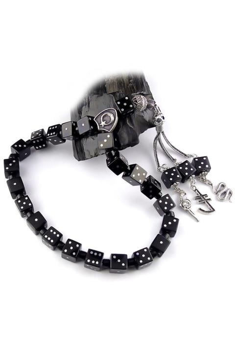 Tesbih Ruyasi Tavla Zar Modeli Orijinal Oltu Taşı Tesbih