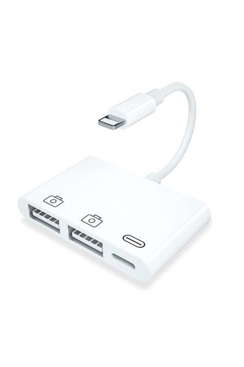 yakuppolt Iphone Ipad Uyumlu Usb Çevirici 2 Usb Klavye Mouse Flash Disk Için Çoğaltıcı