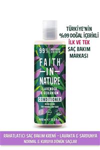 Faith In Nature %99 Doğal Rahatlatıcı Saç Bakım Kremi Lavanta&Sardunya Normal&Kuruya Dönük Saçlar İçin