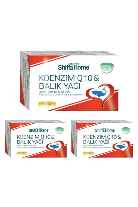 Shiffa Home Koenzim Q10 & Balık Yağı x 3 Adet
