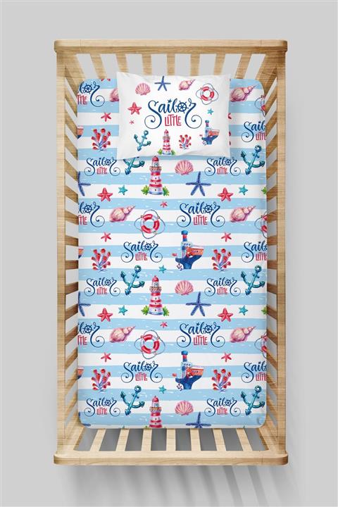 Tuğba Kuğu Organik Pamuk Saten Lastikli Çarşaf Seti 60 x 120 cm For Baby Serisi