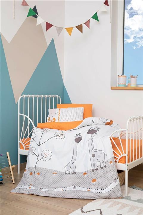 JOYNSEB HOME Kız Erkek Bebek Odası Puerta Zürafa Motifli Organik Bebek Nevresim Takımı % 100 Pamuk