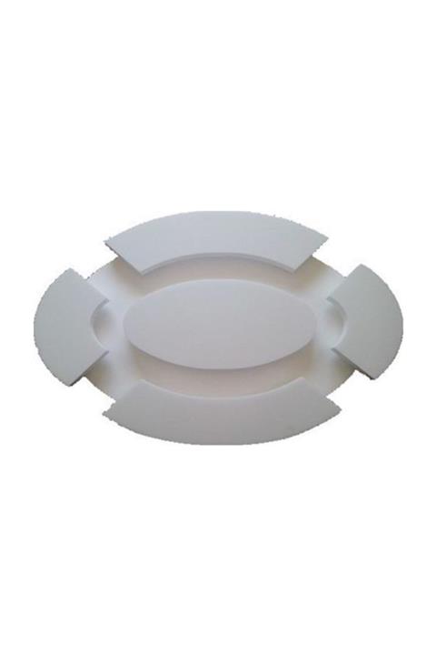 PAKPİYER Kartonpiyer Stropiyer Ledli Spotlu Tavan Göbeği Oval 64 cm