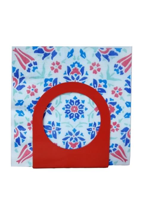 Simge Yapı Dekorasyon Kırmızı Metal Peçetelik