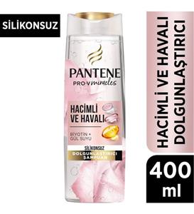 Pantene Pro-v Biotin ve Gül Suyu Özlü Hacim Veren Silikonsuz Dolgunlaştırıcı Şampuan 400 ml