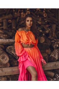 Lady Rich Camila Orange Dress