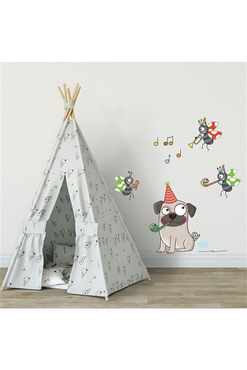 KT Decor Komik Köpek Çocuk Odası Duvar Sticker
