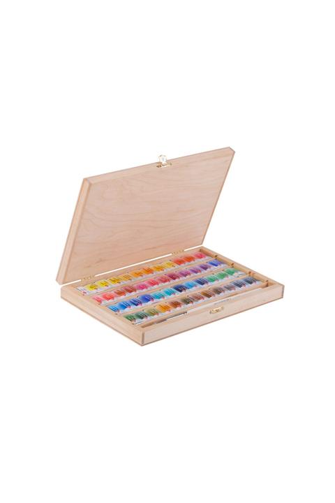 ST. PETERSBURG White Nights Tablet Sulu Boya Seti 48 Renk Ahşap Kutu