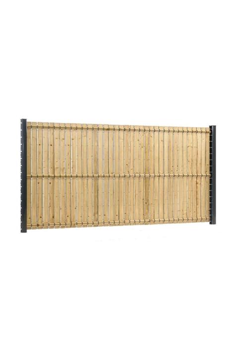 RENKLİ EVİM Panel Tel Çit Kaplama Ahşap Çam 150x250 cm