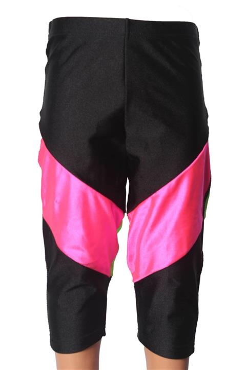 Sude Nls Unisex Siyah Renk Bloklu Diz Altı Tayt 4065