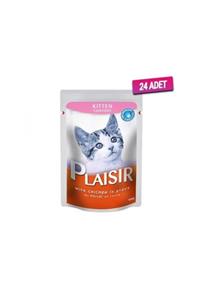 Plaisir 24 Adet - Kitten Tavuklu Pouch Yavru Kedi Konservesi 100 Gr