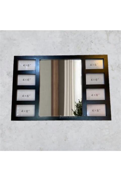 Patavat Ahşap Çerçeveli Duvar Aynası 8 Resimli