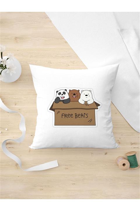 Panorama Ajans Kafadar Ayılar Eğlenceli Tasarım En Yakın Arkadaşlara Yastık Kılıfı