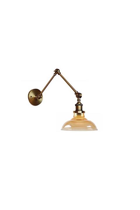 Rsylight Retro Mafsallı Rustik Bal Camlı Dekoratif Akrobatik Duvar Aplik