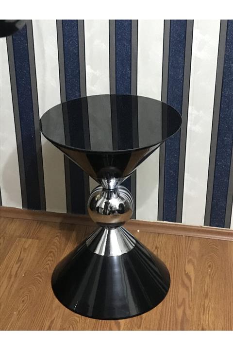 AresDecoration Eyfel Sehpa Siyah Krom 65 Cm