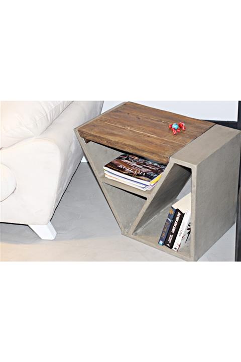 Mons Concept Avenmon Beton Görünümlü Yan Sehpa