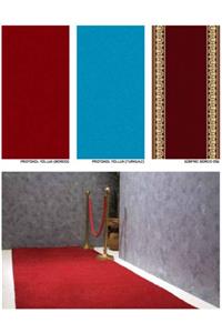 Samur Protokol Kırmızı Yolluk Kaymaz Taban 80x15 Metre