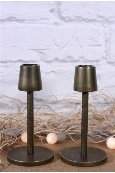 BykulArt Metal Şamdan Mumluk