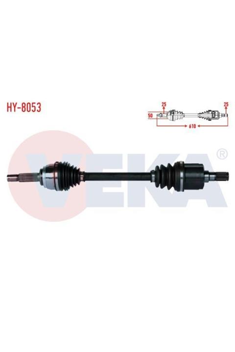 ünlü oto Komple Aks Sol On Hyundaı Accent I (x-3) 1.3i Uzunluk 610mm 1994-2000