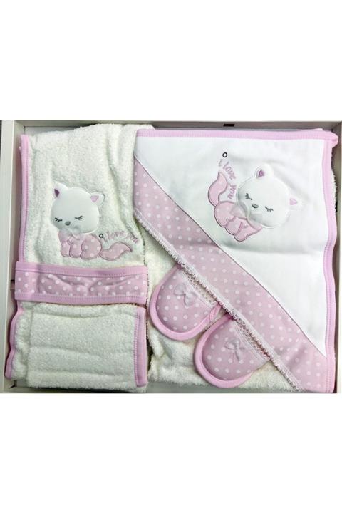 Gaye Bebe Gaye Kedicik Bebek Bornoz Seti