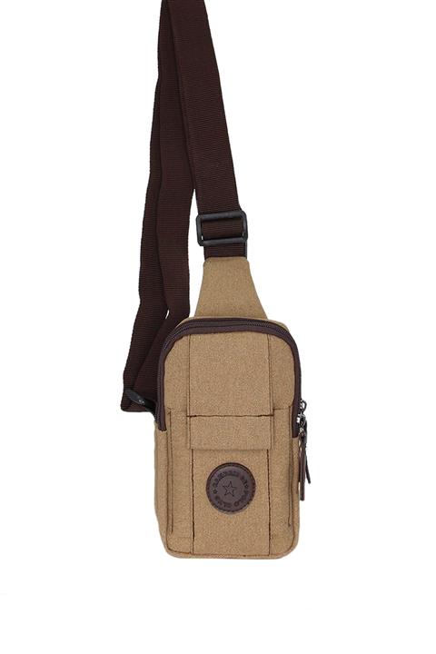 Cambridge Polo Club Erkek Taba Kanvas Çapraz Sırt Omuz Çantası Plevr50049