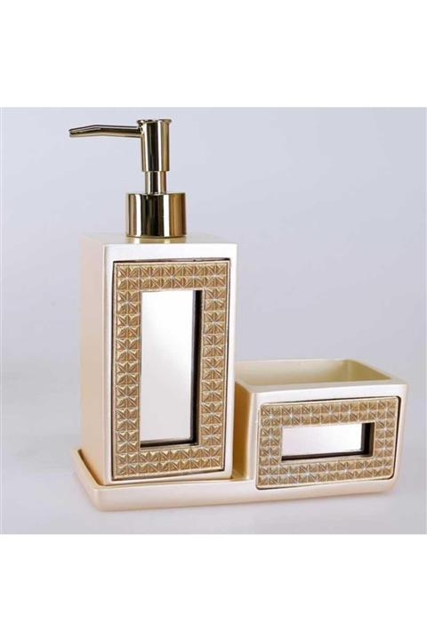 By Selim Portofino Mutfak Sıvı Sabunluk Inci Altın