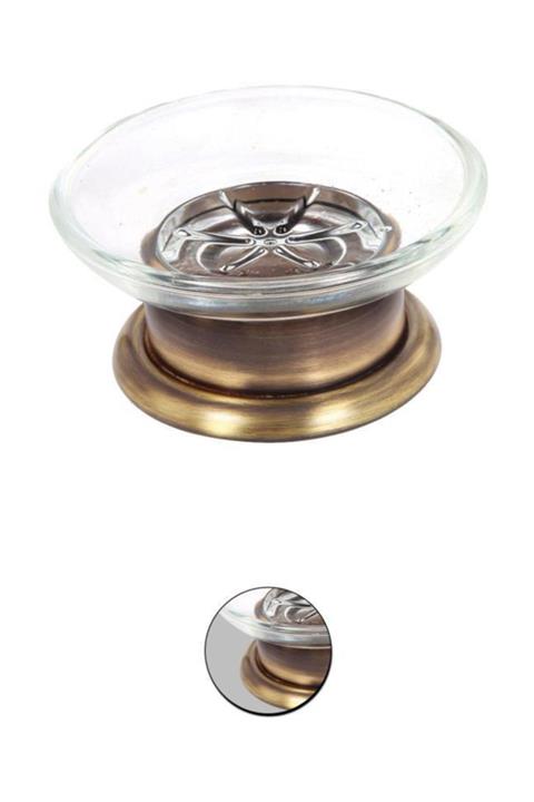 Maya Liberty Antique Setüstü Sabunluk Cam %100 Pirinç