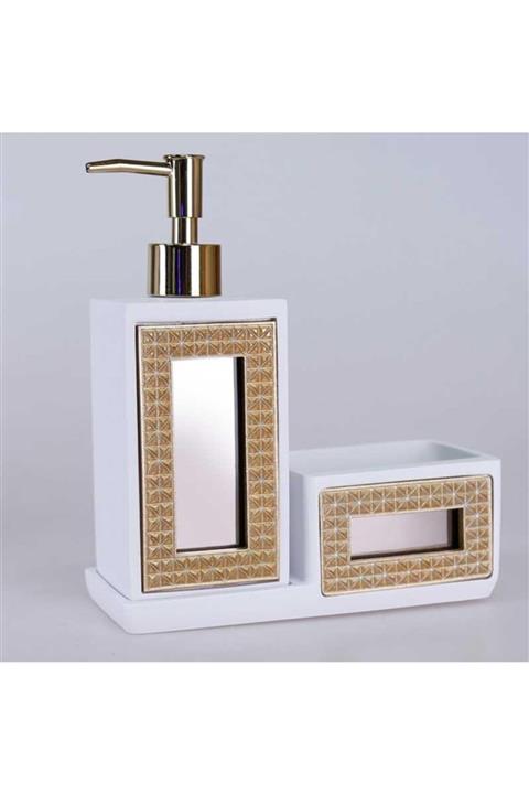 By Selim Portofino Mutfak Sıvı Sabunluk Beyaz Altın