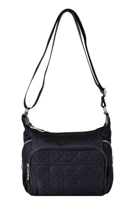 KRISTE BELL Saten Kumaş Siyah Bayan Çapraz Çanta