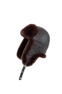 Mumcu's Leather Ushanka Deri Kürklü Unisex Pilot Şapkası