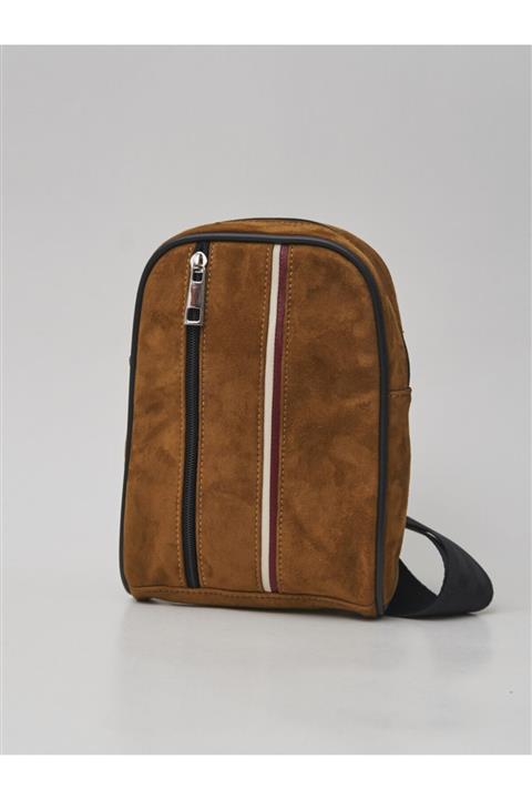 BurayBags Hakiki Deri Nubuk Omuz Çantası Taba