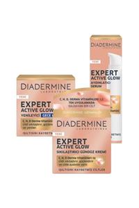 Diadermine Expert Active Glow Sıkılaştırıcı Gündüz Kremi + Gece Kremi + Serum