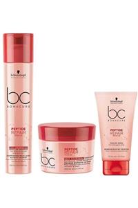 Bonacure Dk Hair Clinic - Peptide Acil Kurtarma Şampuanı 250 Ml + Maske 200 Ml + Kırık Uç Önleyici 75 Ml