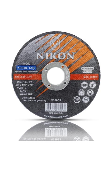 NİKON Inox Metal Kesici Taş Disk 115x1x22.23 mm 1-5-10-20-50 Adet 5 Adet