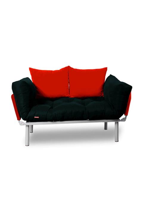 Dekoro Kombin Kanepe Metal Siyah Kırmızı