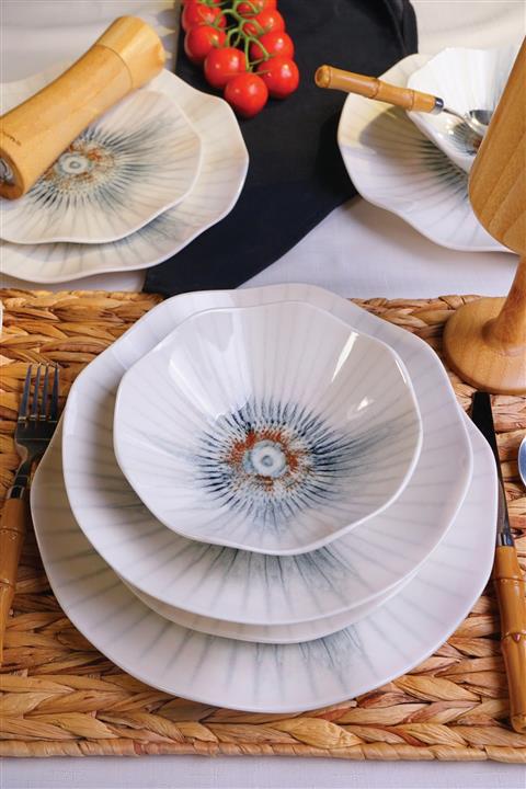 Bambum Fauna - 24 Parça Bone Porselen Yemek Takımı