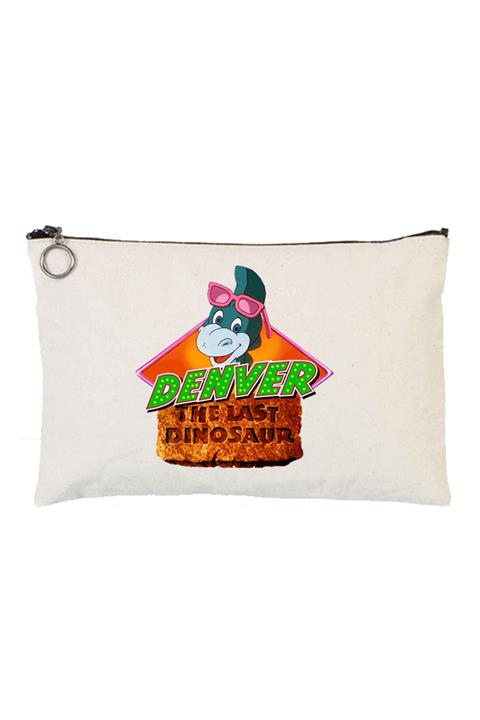 Art TShirt Denver The Last Dinosaur Bez Tablet Ve Makyaj Çantası