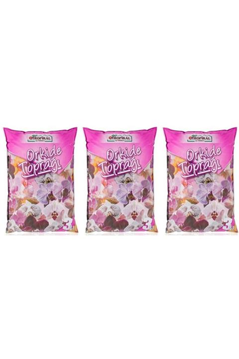 TROPİKAL 3 Adet Orkide Toprağı 9 Litre