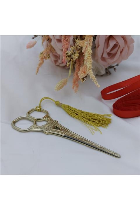 Aker Hediyelik Fransa Eyfel Kulesi Tasarımlı Gold Ip Makası Modeli