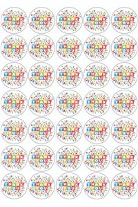 colortouch Thank You-3 Etiket 70 Adet 4x4 Cm