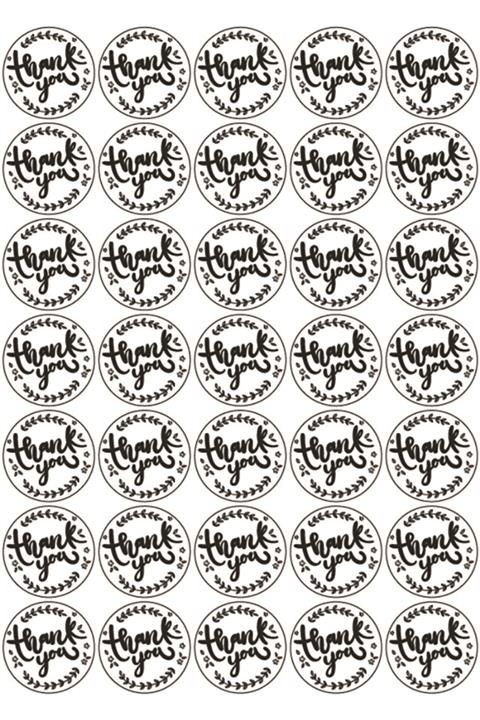 colortouch Thank You- 2 Etiket 70 Adet 4 X 4 Cm