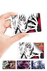 ZipZap Bungou Stray Dogs Kart Kaplama Sticker 4 Adet