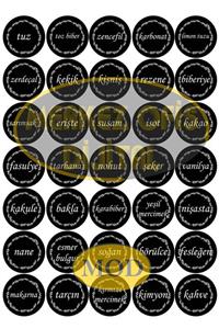 MOD Baharat Etiket 5cm 70 Adet