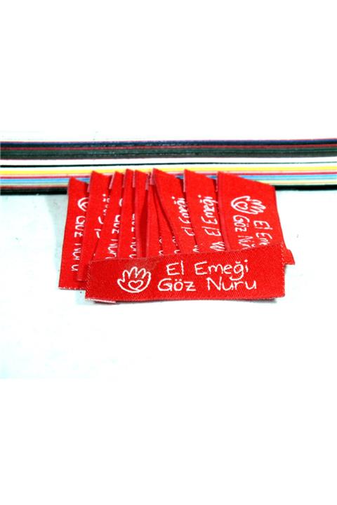 Etiket Vitrini Dokuma Etiket El Emeği Göz Nuru 30 Adet
