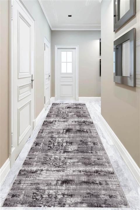 ALgorand Home Yıkanabilir Kaymaz Taban Kesme Rulo Yolluk Siyah