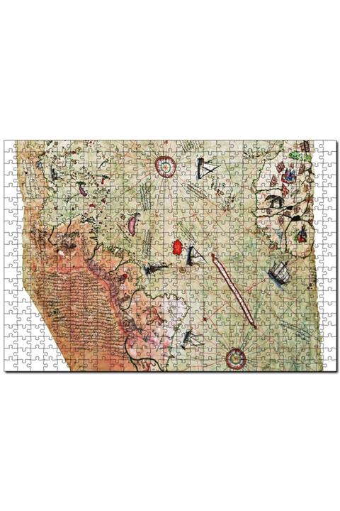 Cakapuzzle Piri Reis Haritası 500 Parça Puzzle Yapboz Mdf (ahşap)