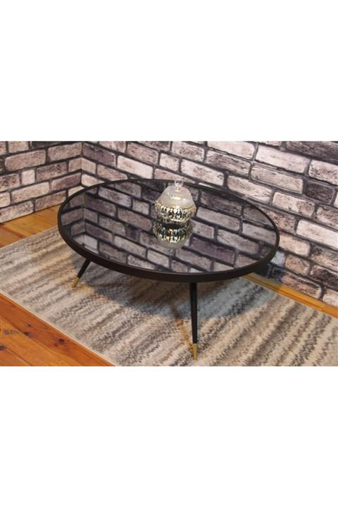 B3 DESİGN Gunhild Füme Aynalı Siyah Orta Sehpa